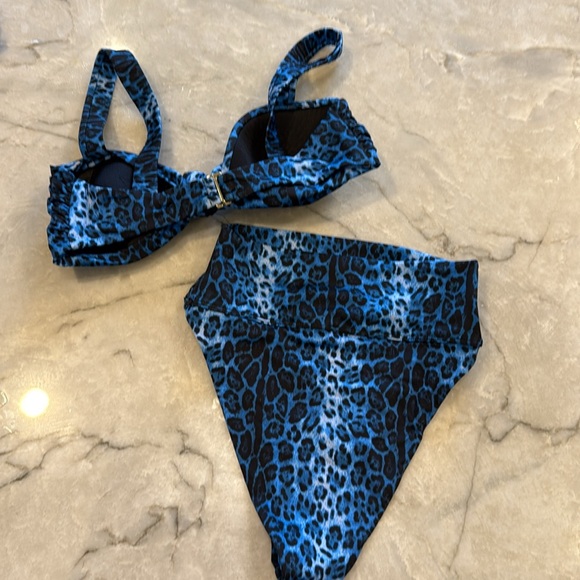 Beach Riot Sophia Blue Leopard Print Bikini Set - Picture 6 of 6